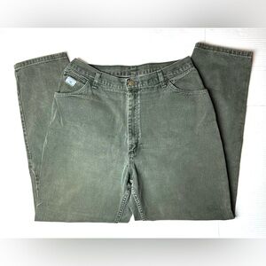 Vintage Wrangler Jeans Womens‎ 18 Medium Green High Rise Tapered Leg Denim Y2K